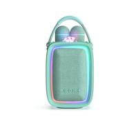 Mob - Singy Party Enceinte Karaoké Portable pour Enfant et Adulte - Projecteur Disco, 2 Micros sans Fil pour Chanter en Duo, Rechargeable USB-C, Carte SD - Idée Cadeau (Menthe)