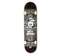 MOB Skateboard Skull 7.75 Complete - Planche complète 31.75 x 7.75 pouces - déjà montée - Skateboard pour enfants débutants - Rip It Kaputt - Noir
