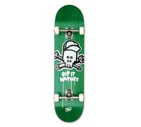 MOB Skateboard Skull 8.0 Complete - Planche complète 31.875 x 8 pouces - entièrement assemblée - skateboard pour débutants et professionnels - Rip It Kaputt - Vert