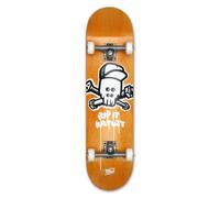 MOB Skateboard Skull 8.125 Complete - Planche complète 32 x 8.125 pouces - prête à l'emploi - skateboard débutant et professionnel - Rip It Kaputt - Jaune
