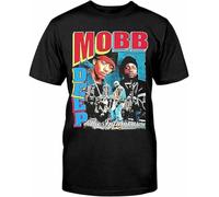 Mobb-Deep-T Shirt The in Famous-Hip-Hop-Rap t-Shirt Cool Short-Sleeve Black Black Manches Courtes(Large)