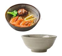 MOBEBI Bol à Salade, Bols à Soupe, Bols à Soupe en céramique Lot de 2, Grands Bols à Soupe, Bols à Riz allant au Micro-Ondes, Bols à Ramen Japonais.-bol-900ml (Color : Bowl, Size : 900ml)