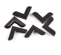 MOBEBI Protection d'angle, Protection d'angle Accessoires Black Tone Book Scrapbooking Albums Menus Protecteurs d'angle Coins métalliques for Livres 28x28x3.5mm 40pcs Charnière de Porte