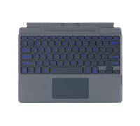 mobee Clavier pour Microsoft Surface Pro Copilot+ (11e édition) / Pro 11 / Pro 10 / Pro 9 / Pro 8 / Pro X, 13", coque amovible avec pavé tactile, rétroéclairage 7 couleurs, porte-stylo (gris)