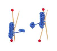 Mobestech 1 Jeu Accessoires De Maison De Poupée Maquette Mini-Jouets Ornement Domestique 1:12 Fournitures pour La Maison De Poupée Jolie Mini Parure en Bois Blue 2 Pièces