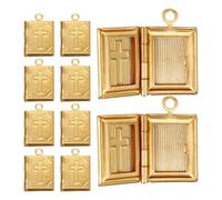 Mobestech 10 Breloques Pendentifs Bibliques en Cuivre 11,5x17,3 Mm pour Création Bijoux Diy, Éléments de Collier Amulette, Charms Bibliques pour Bracelets et Bijoux Artisanaux