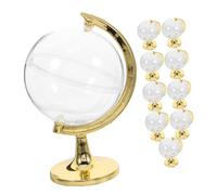 Mobestech 10 Pièces Boîtes Boite De Bonbons De Mariage Boîtes De Bonbons Claires Récipient à Bonbons Globe Petites Boîtes à Dragées Boîtes à Bonbons Rondes Plastique Golden