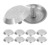 Mobestech 10 Pièces Dalles Podotactiles Acier Inoxydable Marqueurs Pour Point De Trottoir Extérieur Clou De Route Aveugle Pour Sol De Passage