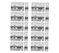 Mobestech 10 Pièces goupille en Acier Inoxydable Devoir loquet boulons Baril Serrure à glissière de sécurité de Porte Serrure pour Porte verrou Serrure de Porte Acier Inoxydable 304