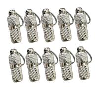 Mobestech 10 pièces Pendentifs Anti-Perte pour Colliers Animaux Plaques Identité Légères et Durables avec Anneau Décoration Suspendue Argentée pour Chiens et Chats