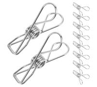 Mobestech 10 Pinces à Cyanotype en Acier Inoxydable, Clips Photo pour DIY, Pinces à Photos 10 Pcs Adaptées pour Loisirs Créatifs, Extraits de Notes et Porte-Photos, Usage Maison et Bureau