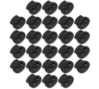 Mobestech 100 Pièces Bloqueurs de Cordon Ovales Noirs Verrou à Ressort DIY Arrêt Cordon Robuste pour Sacs Ceintures Harnais Accessoires Tactiques et Randonnée