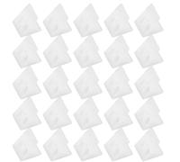 Mobestech 100 Pièces Cale pour Tiroir en Plastique Blanc avec Vis, Support d'angle pour Meubles, Fixation Facile pour Base de Tiroir et Étagères de Garde-Robe ou Armoire