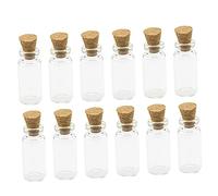 Mobestech 100pièces Bocaux Liège Petits avec Bouchon De Verre Transparent pour Messages De Huiles Essentielles Et Petits Objets
