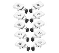 Mobestech 10pcs Embouts de Rail à Rideaux en Fer Argenté Robustes et Polyvalents pour Butée de Rail de Rideau, Adaptés aux Bureaux et Maisons