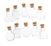 Mobestech 10pièces Bouteilles Verre Vides avec Bouchon Liège Bouteilles Échantillon De Petite pour Conservation De Messages Ou Petits Objets