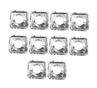 Mobestech 10pièces Couvre Plaques De Cuisson Aluminium Chaleur Protège Gazinière Protège Plaque Cuisson Anti-graisse Nettoyage Facile Adapté Pour à Gaz