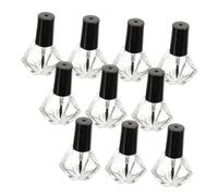 Mobestech 10pièces Flacons de Vernis à Ongles Vides Verre Rechargeables pour Voyages et Rangement Beauté avec Pinceau