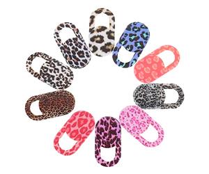 Mobestech 10pièces Housse De Protection pour Appareil Photo Et Webcam Cache- pour Et Ordinateur Lot de Motif Léopard De Diapositives