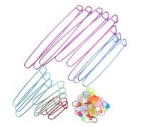 Mobestech 118 Pièces Kit Outils de Tricot Crochet Aluminium avec Marqueurs de Mailles Verrouillables et Crochets pour Projets DIY Tricot Couture