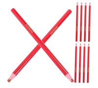 Mobestech 12 pièces Crayons de Marquage Cire pour Textile Rouge Stylo Marqueur Portable Adhérence Forte pour Couture Vêtements et Création Designs
