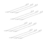 Mobestech 12 Pièces Double Ended Stainless Steel Lab Spatulas Ergonomic Metal Stirring Spoons For Laboratory Kitchen Classroom And Craft Use