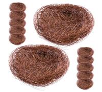 Mobestech 12 pièces Lot de Nids Oiseaux Artificiels Mousse Naturelle Décorations Polyvalentes pour Jardin Table et Accessoires Photo Ornements Originaux pour Fêtes et Pâques