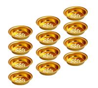 Mobestech 12pièces Coupelle pour Brûleur à Bakhoor Grillage Métallique Rond Perforé Support pour Disques de Accessoire pour Brûleur Encens du Moyen-Orient Insert pour Porte-encens