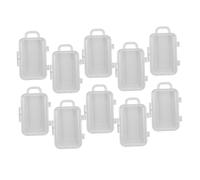 Mobestech 12pièces Mini Boîtes à Dragées Valise Plastique Transparente Boîte à Bonbons Pour Fête De Mariage Petite Valise à Roulettes Pour De Voyage Étuis De Rangement Pour Bonbons