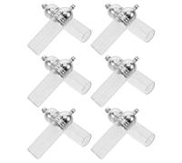 Mobestech 12pièces Pendentif Flacon à Souhaits Verre Transparent Porte-huiles Essentielles Collier Pendentif pour Parfum Mini Flacon avec Trou de Suspension