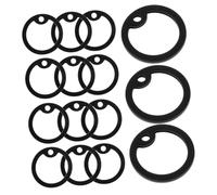 Mobestech 15 pièces Lot de Silencieux Silicone pour Étiquette Animaux Cercles Anti-Bruit pour Médailles Chiens et Chats de Bruit et Protection des Bords Noir