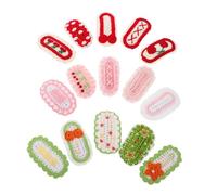 Mobestech 15 Pièces Snap Clips For Knit Flower Hair Barrettes Lightweight Hairpins For Party School Daily Use