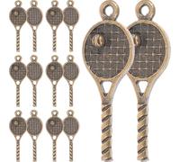 Mobestech 18 pcs Pendentifs Breloques Raquette Tennis Vintage pour Bracelets DIY Bijoux Légers et Résistants pour Femmes et Filles