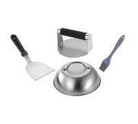 Mobestech 1Ensemble Set Burger Inoxydable Outil de Fabrication de Galettes pour Barbecue et Cuisine Accessoire pour Hamburger et Steak Haché