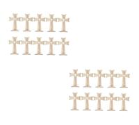 Mobestech 2 Ensembles Artisanat Non Peint Est Décor De Croix pour Table Décoration Croix en Bois pour L'artisanat Décor en Forme De Croix en Bois Beige 10 Pièces * 2