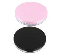 Mobestech 2 ensembles Boîte de Rangement Poudre Compacte Portable avec Filet Élastique pour Accessoires Maquillage Boîte à Poudre Matifiante et Houppettes Coffret Pratique pour Femmes et