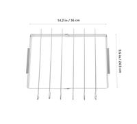 Mobestech 2 Ensembles Support à Brochettes de Barbecue Pliable Acier Inoxydable Rack Stable Brochettes Métalliques pour Cuisson Extérieure Camping et Pique