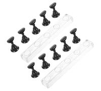 Mobestech 2 ensembles Support de Présentation Magnétique pour Ongles Socle Acrylique Noir pour Pratique Nail Art Porte-tip Ongulaire pour Manucure et Entraînement Créatif