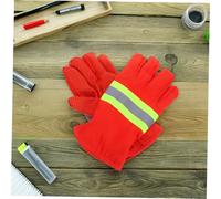 Mobestech 2 Paires Gants de Résistants Chaleur pour Pompiers Gants Ignifuges Isolants pour Secours Urgence et Extérieurs