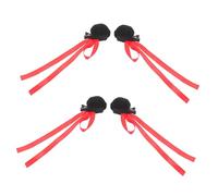 Mobestech 2 Paires pince à cheveux boulette de viande Des pinces à cheveux pour les cheveux fins Clips pour les cheveux pinces à cheveux de mode barrette clip Fil de polypropylène Noir