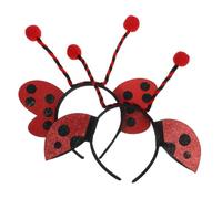 Mobestech 2 Pièces Bandeau Coccinelle Rouge, Accessoire de Costume Festif | Style Ludique et Moderne, Effet Visuel Marquant, pour Fêtes D'halloween, Soirées Déguisées et Créateurs