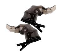 Mobestech 2 Pièces Barrettes pour Cheveux Cornes Maléfiques Noires en Plastique sans Déformation Apparence Réaliste pour Cosplay et Fêtes Costumées D'halloween