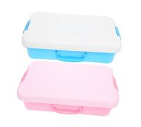 Mobestech 2 Pièces Boîte à Plateau De Sable Portable Table De Sable Jouer Plateaux en Âge pour Classe Bac Sensoriel à Sable Couvercle Enfants Bac à Sable Couverture Abdos