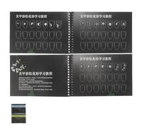 Mobestech 2 Pièces Cahier D'entraînement pour Ongles en Papier Réutilisable Reliure Spirale et Déploiement à Plat 180°, pour Débutants et Sessions D'école de Beauté