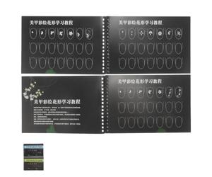 Mobestech 2 Pièces Cahier D'entraînement pour Ongles en Papier Réutilisable Reliure Spirale et Déploiement à Plat 180°, pour Débutants et Sessions D'école de Beauté