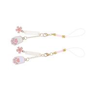 Mobestech 2 pièces Chaîne Téléphone Pendentif Chic Décor Suspendu Créatif pour Pochette Accessoire Mobile Élégant Cat Paw Cadeau pour Femmes et Amis