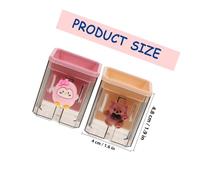 Mobestech 2 pièces Double Trous Crayon Mignon pour Garçon Fille Design Noeud Ours et Manchot Affûtage Manuel Précis pour École et Bureau Lot