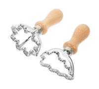 Mobestech 2 pièces Emporte Noël Alliage de Zinc Emporte Biscuits Multifonction Forme de Flocon et Sapin Découpoir pour Pâtes et Raviolis Ustensile de Cuisine Familial