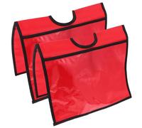 Mobestech 2 Pièces Housses de Cônes de Signalisation Résistantes PVC PE avec Poche Rouges pour Sécurité et Avertissement Extérieur