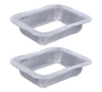 Mobestech 2 Pièces Insert de Sortie de Gouttière Raccord de Sortie de Gouttière Alliage D’aluminium 100x80mm Argenté Extérieur Régions à Fortes Pluies
